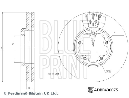 Brake Disc - ADBP430075 BLUE PRINT