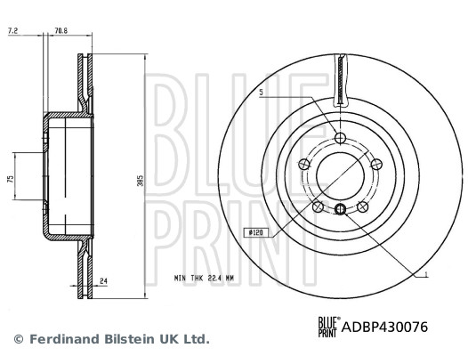 Brake Disc - ADBP430076 BLUE PRINT