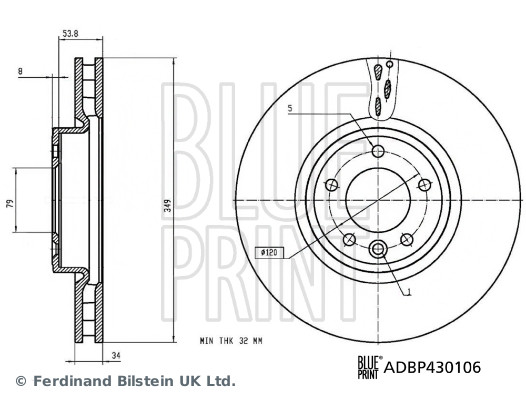 Bremsscheibe - ADBP430106 BLUE PRINT