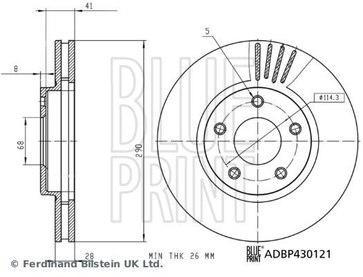 Brake Disc - ADBP430121 BLUE PRINT