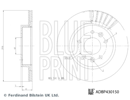 Brake Disc - ADBP430150 BLUE PRINT