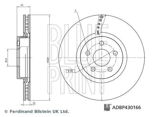stabdžių diskas - ADBP430166 BLUE PRINT