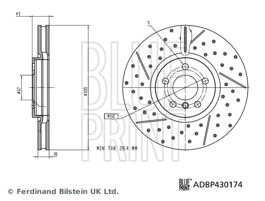 Brake Disc - ADBP430174 BLUE PRINT