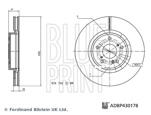 Brake Disc - ADBP430178 BLUE PRINT