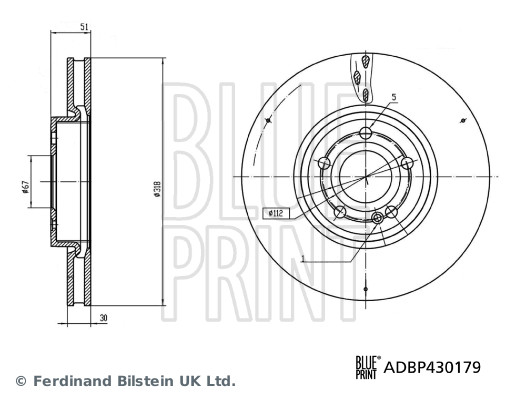 Brake Disc - ADBP430179 BLUE PRINT