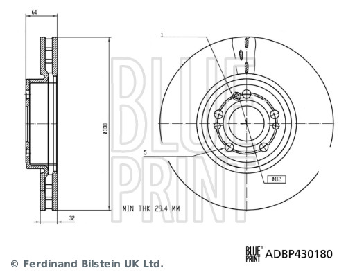 Brake Disc - ADBP430180 BLUE PRINT