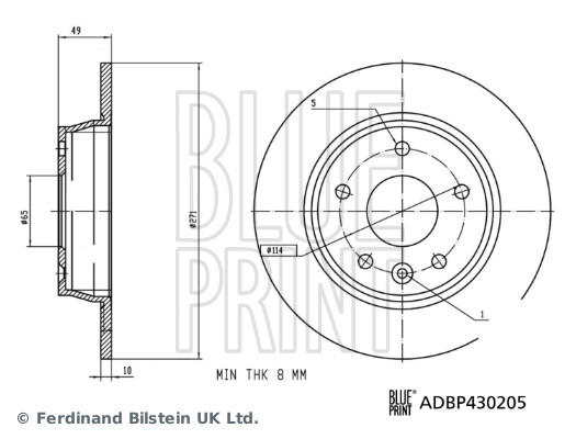 Brake Disc - ADBP430205 BLUE PRINT