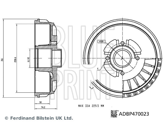 Brake Drum - ADBP470023 BLUE PRINT