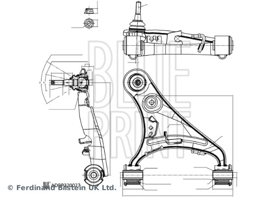 Braccio oscillante, Sospensione ruota - ADBP860192 BLUE PRINT