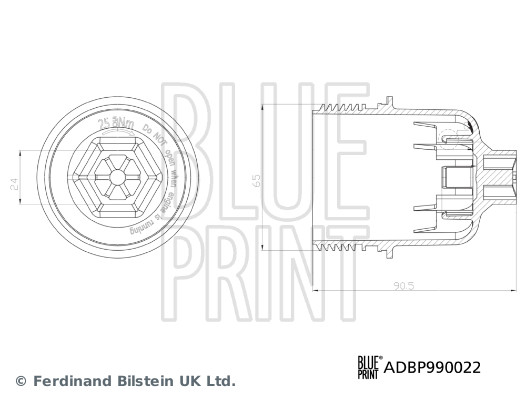 dangtis, alyvos filtro korpusas - ADBP990022 BLUE PRINT