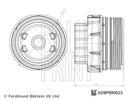 Cap, oil filter housing - ADBP990023 BLUE PRINT