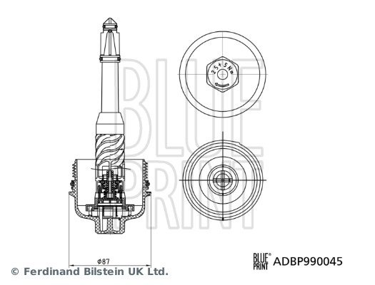 Cap, oil filter housing - ADBP990045 BLUE PRINT
