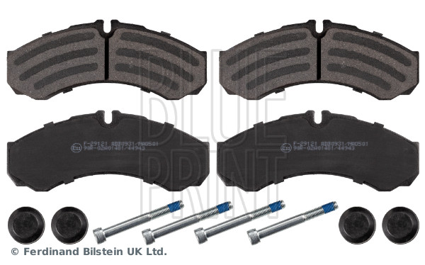 stabdžių trinkelių rinkinys, diskinis stabdys - ADN142153 BLUE PRINT