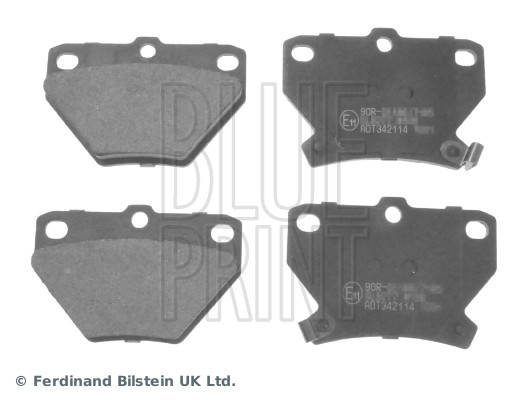 Комплект тормозных колодок, дисковый тормоз - ADT342114 BLUE PRINT