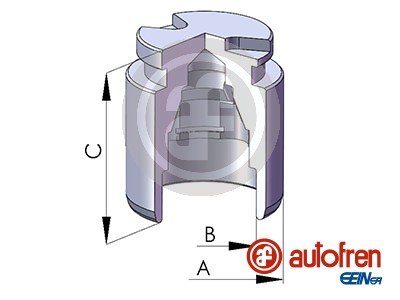 Piston, brake caliper - D025119 AUTOFREN SEINSA