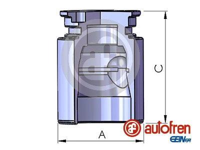 Piston, brake caliper - D025221 AUTOFREN SEINSA