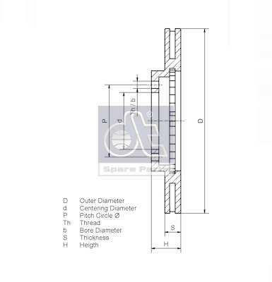 Brake Disc - 7.36013 DT Spare Parts