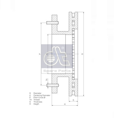 Brake Disc - 7.36026 DT Spare Parts