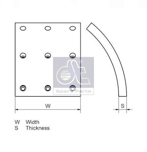 Brake Lining Kit, drum brake - 2.94059 DT Spare Parts