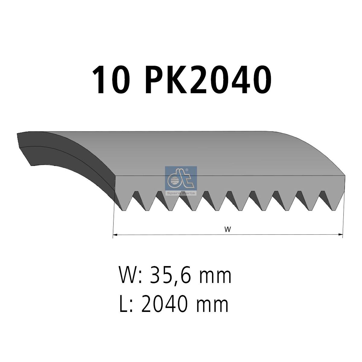 Cinghia Poly-V - 1.21867 DT Spare Parts