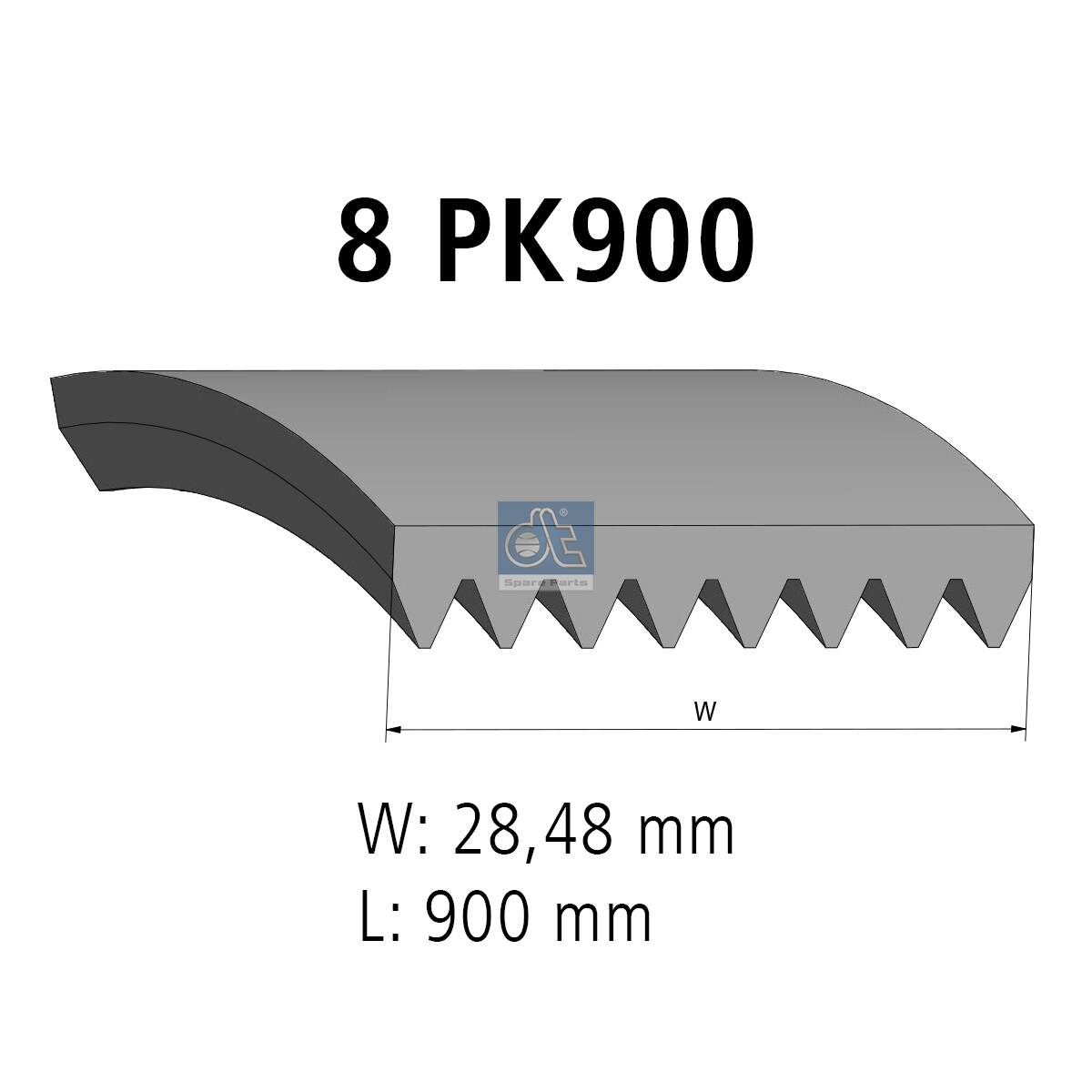 Cinghia Poly-V - 2.15368 DT Spare Parts