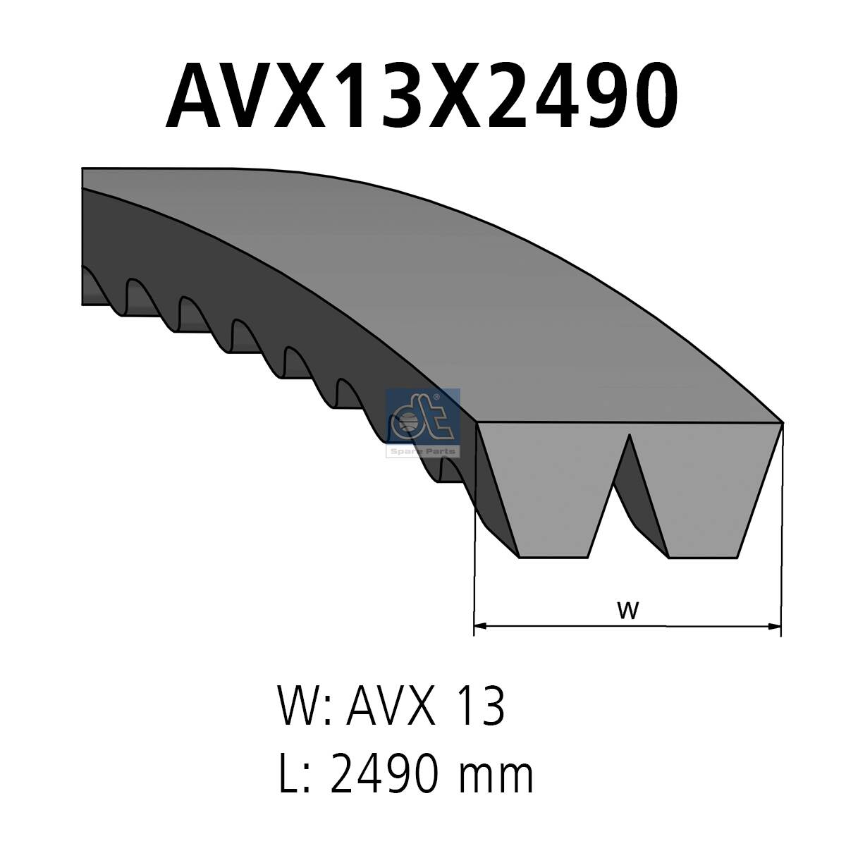 Kit cinghie trapezoidali - 2.15389 DT Spare Parts