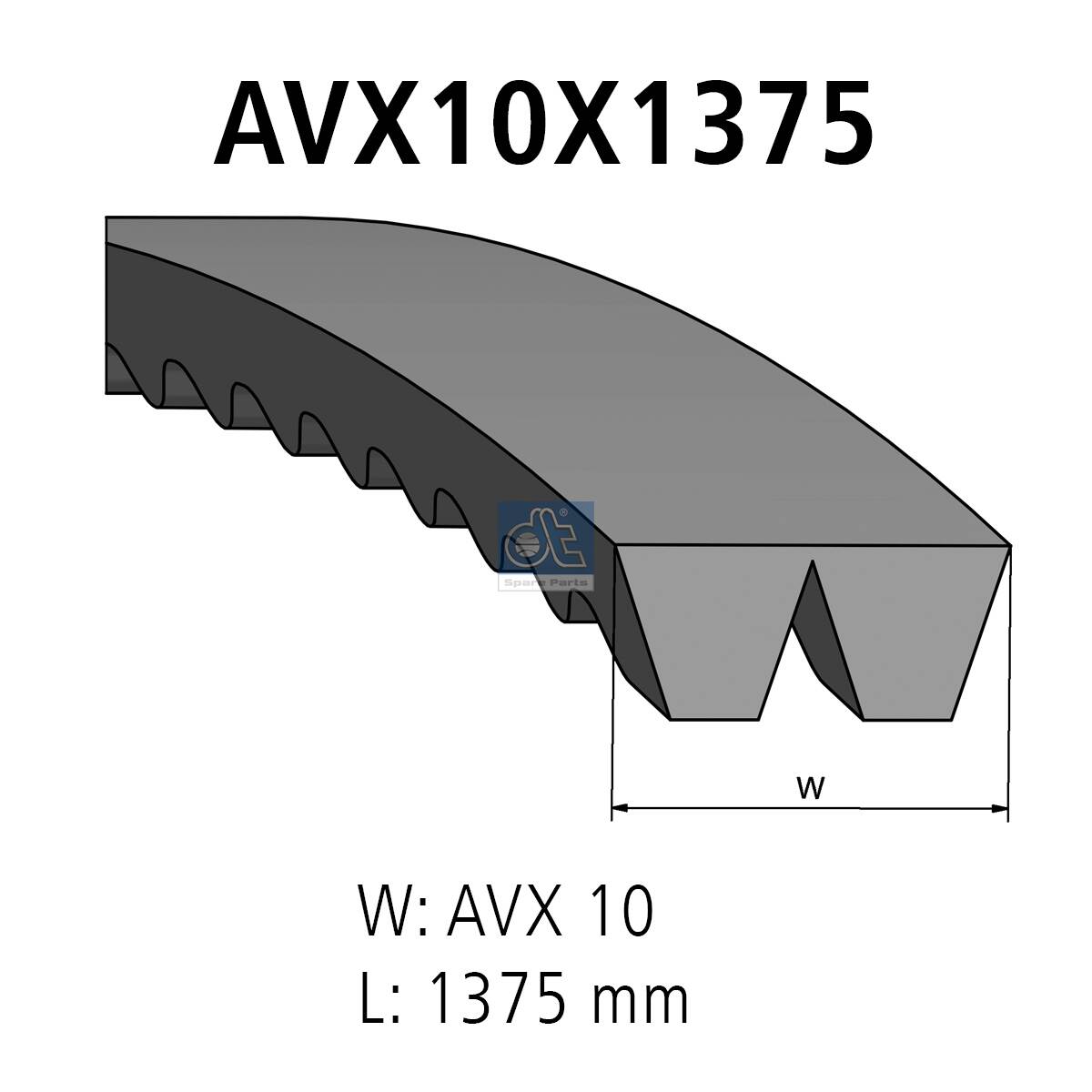 Kit cinghie trapezoidali - 3.34202 DT Spare Parts