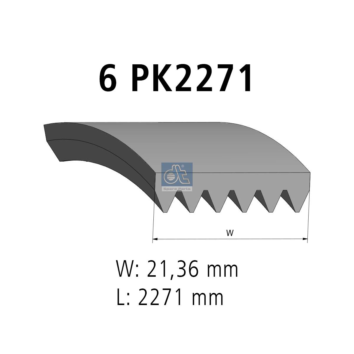 V-Ribbed Belt - 4.80707 DT Spare Parts