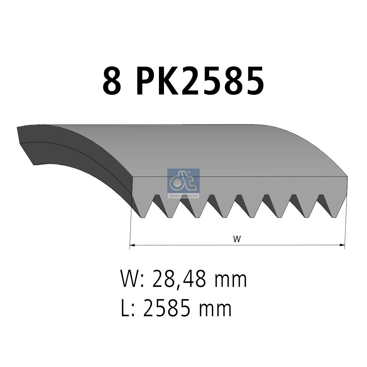V-Ribbed Belt - 4.80745 DT Spare Parts