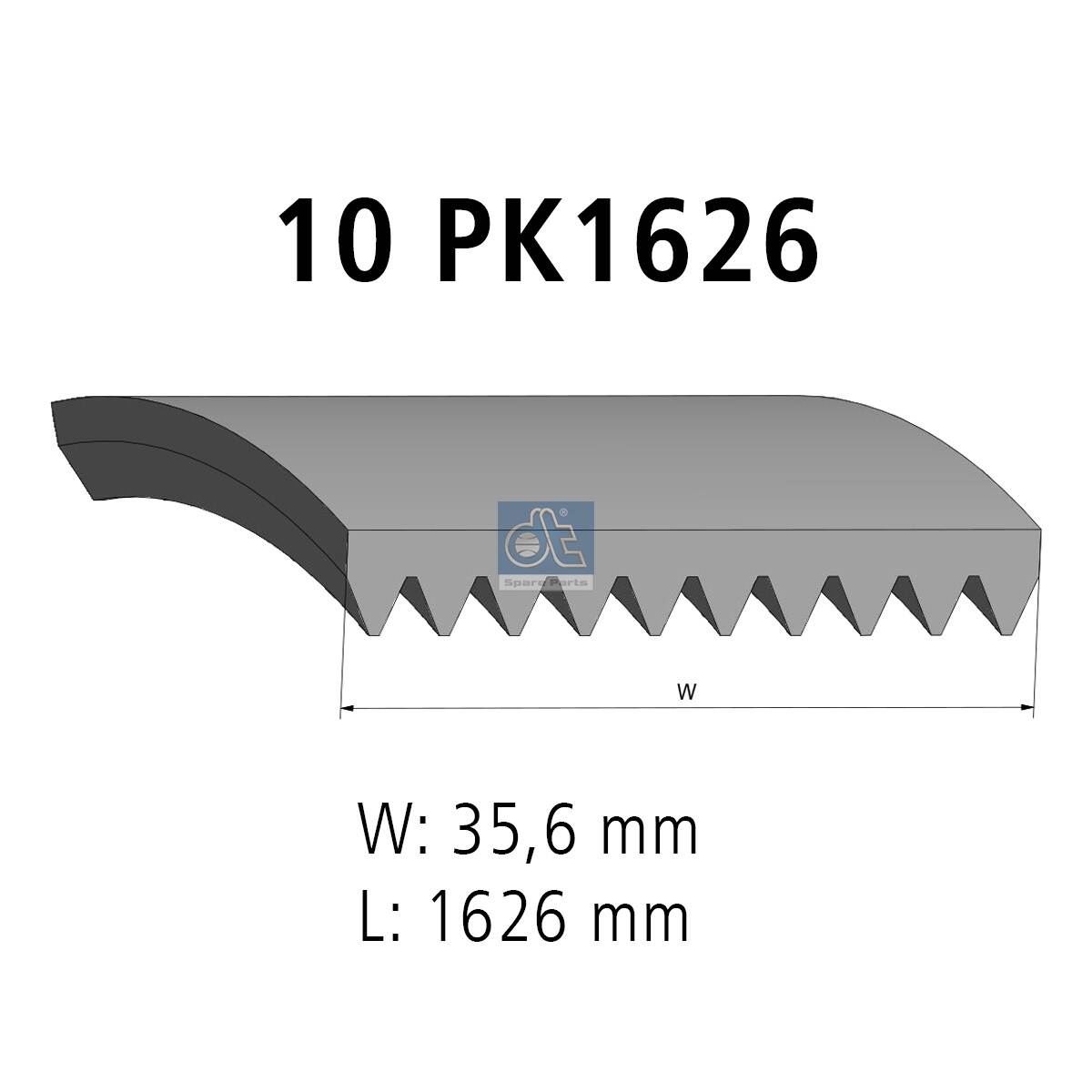 V formos rumbuoti diržai - 4.80770 DT Spare Parts