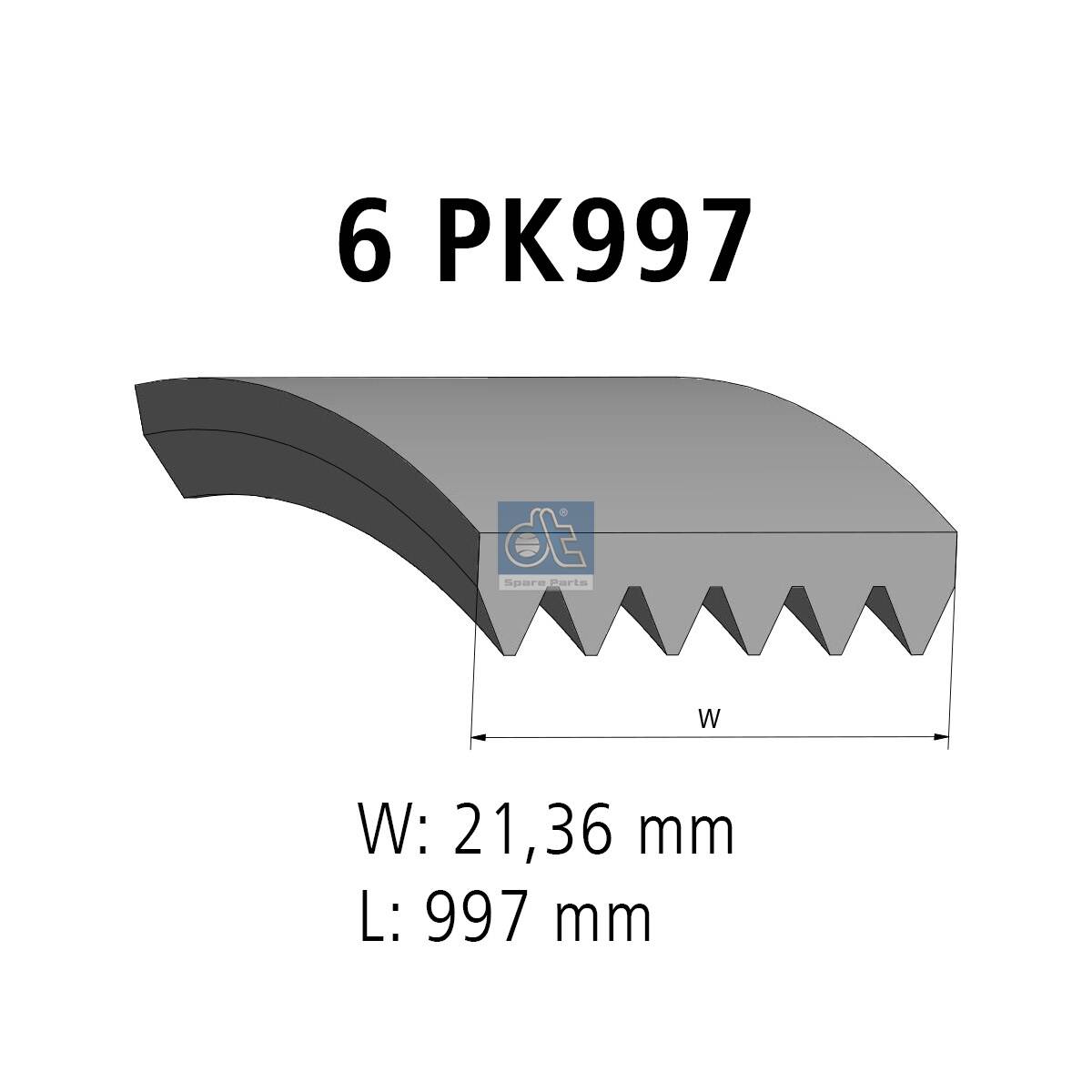 Cinghia Poly-V - 4.81104 DT Spare Parts