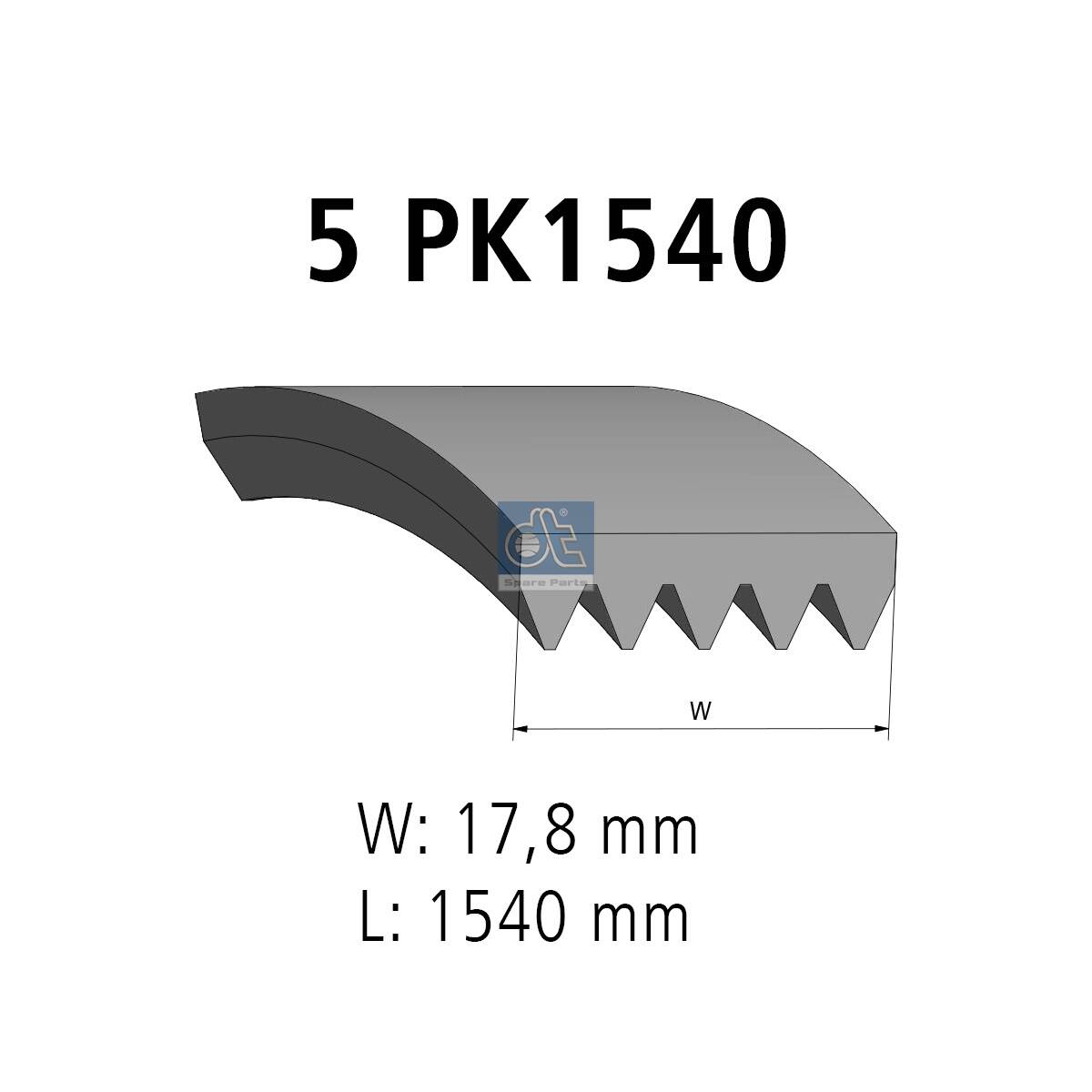 V-Ribbed Belt - 6.31510 DT Spare Parts