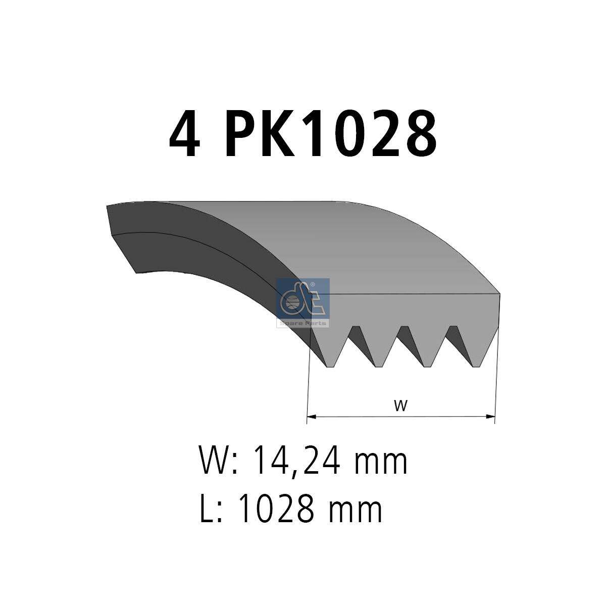 V-Ribbed Belt - 7.54801 DT Spare Parts