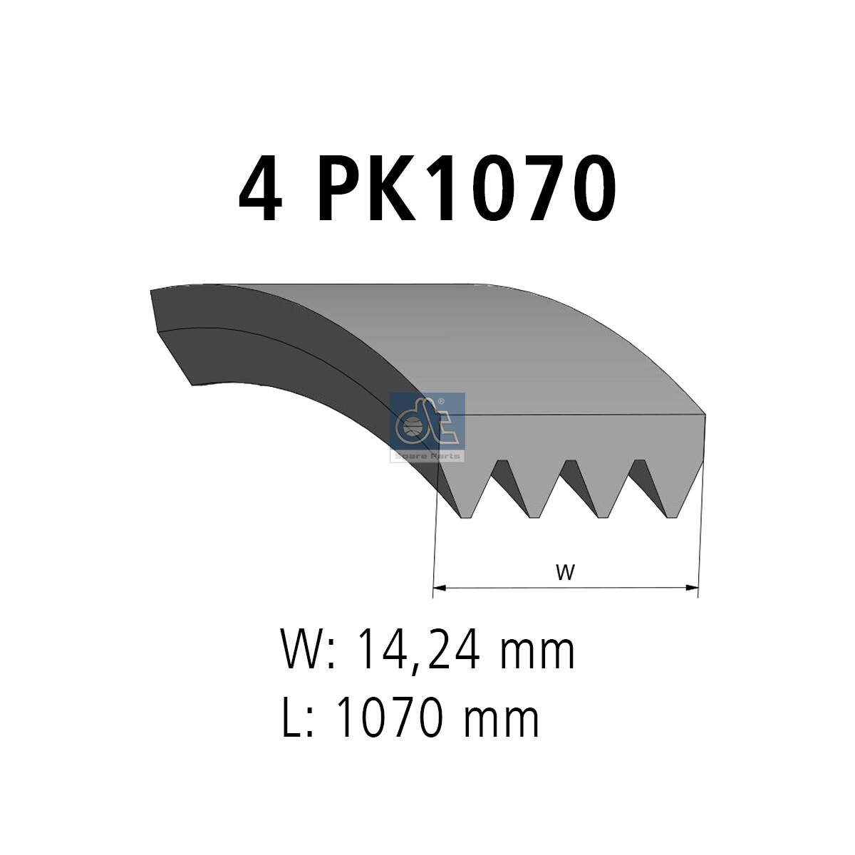 V-Ribbed Belt - 7.54803 DT Spare Parts