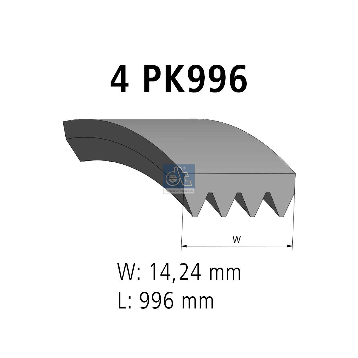 Cinghia Poly-V - 7.54816 DT Spare Parts