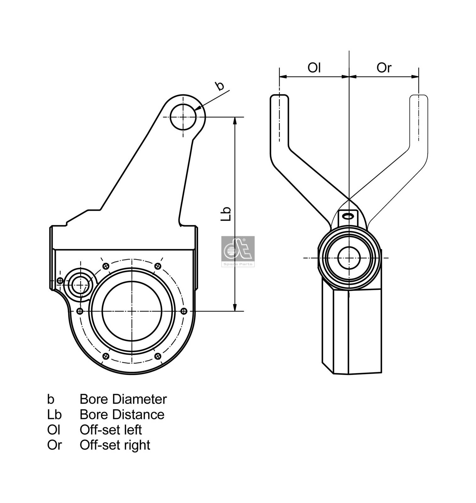 Adjuster, braking system - 6.60120 DT Spare Parts