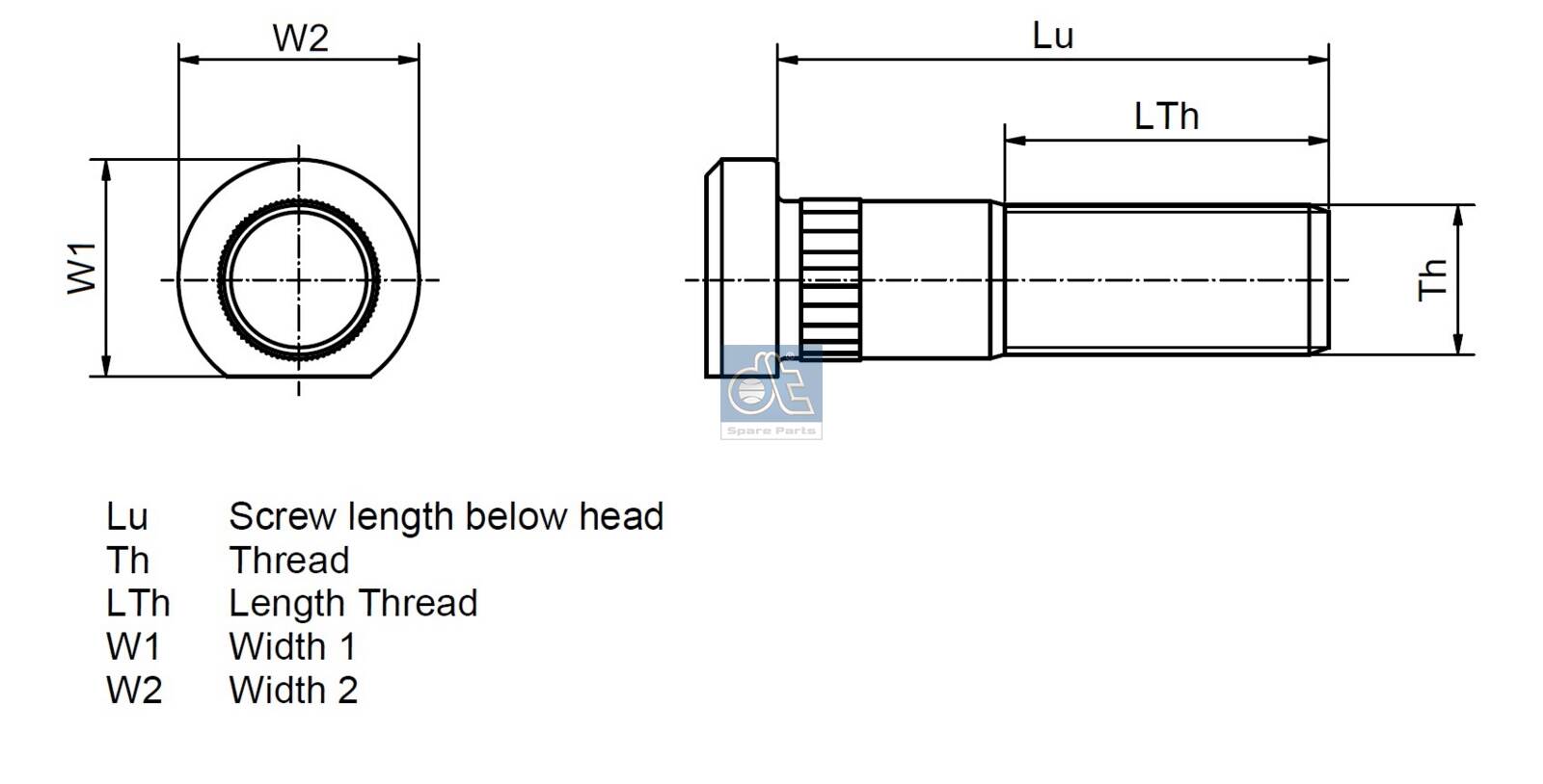 Bullone ruota - 3.61105 DT Spare Parts