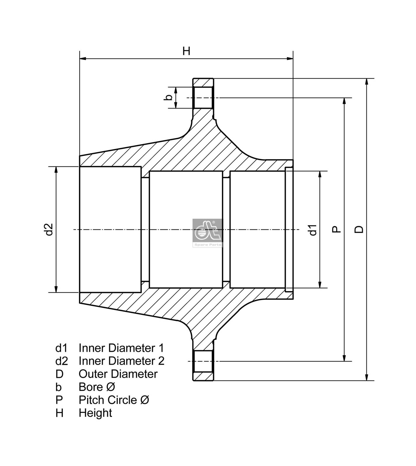 Mozzo ruota - 1.17211 DT Spare Parts