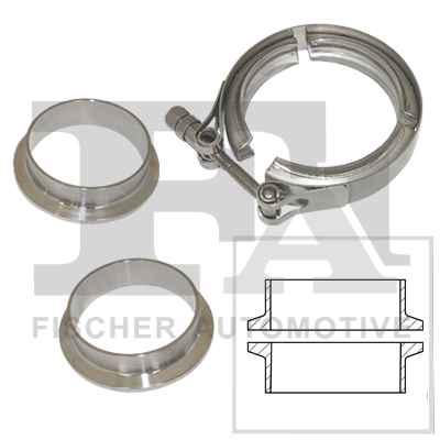 Pipe Connector, exhaust system - 008-508 FA1