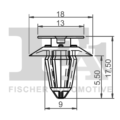 Clip, trim/protective strip - 13-40028.5 FA1