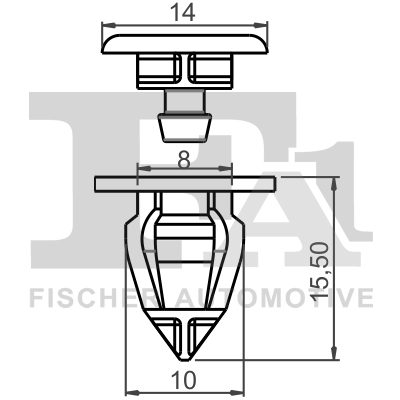 Clip, Fregio/Modanatura protettiva - 22-40010.25 FA1