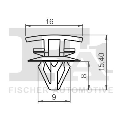 Clip, Fregio/Modanatura protettiva - 22-40040.5 FA1