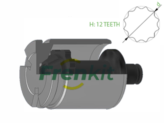 Piston, brake caliper - K435201 FRENKIT