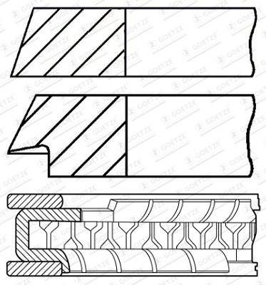 Kit fasce elastiche - 08-102400-00 GOETZE ENGINE