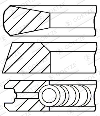 Piston Ring Kit - 08-105500-00 GOETZE ENGINE