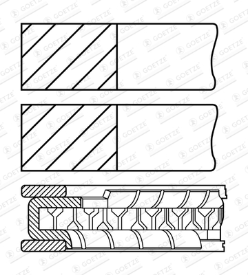 Piston Ring Kit - 08-107400-00 GOETZE ENGINE