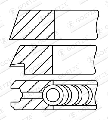 Kit fasce elastiche - 08-109400-30 GOETZE ENGINE