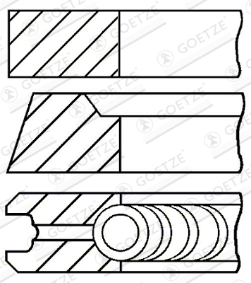 Piston Ring Kit - 08-111200-00 GOETZE ENGINE