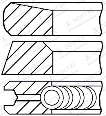 Piston Ring Kit - 08-113500-00 GOETZE ENGINE