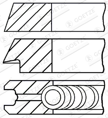 Piston Ring Kit - 08-115900-00 GOETZE ENGINE